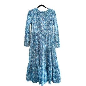 J. Crew Long Tiered Dress in Liberty June's Meadow Print